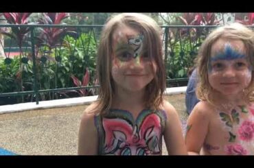 Super cute bunny body painting for kids :)