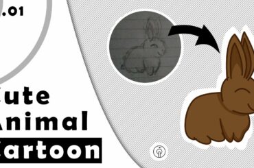 Cute brown rabbit animal cartoon - EP01