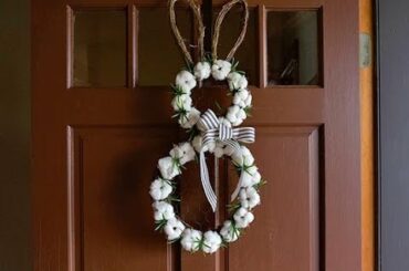 How to Make a Cotton Bunny Wreath Tutorial