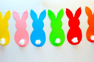 Paper Bunny Wall Decor For Easter