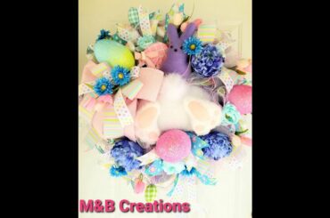 How to make a bunny Easter wreath