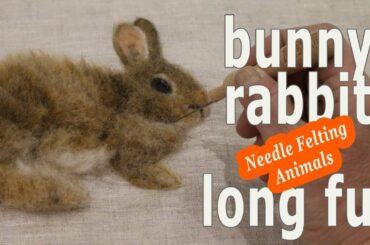 Needle Felting Animals: 2D Bunny Rabbit w/ Long Fur