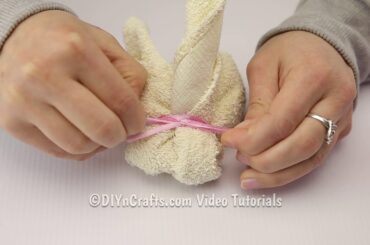 How to Make a Cute Easter Bunny Out of a Small Towel   DIY & Crafts