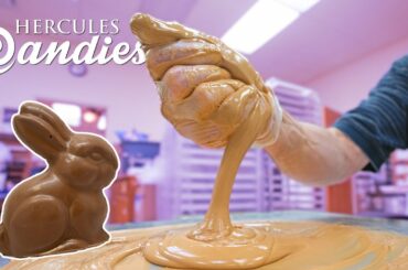 Making Peanut Butter Chocolate Bunnies And Marshmallow Easter Eggs!