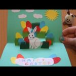 DIY Pop up Osterkarte mit Osterhasen basteln 🐇 Bunny Easter Card DIY 🥚 открытка на пасху