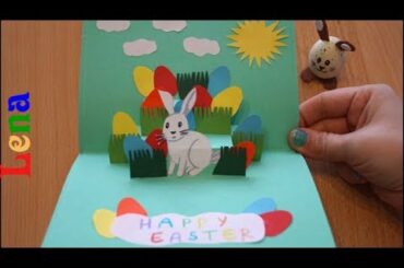 DIY Pop up Osterkarte mit Osterhasen basteln 🐇 Bunny Easter Card DIY 🥚 открытка на пасху