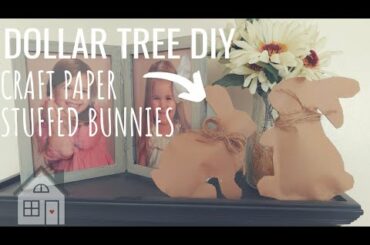TUTORIAL: DIY Craft Paper Bunnies | Dollar Tree Spring DIY | Spring Crafts | Farmhouse Spring Bunny