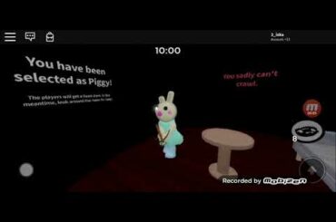 Roblox piggy Playing as bunny!