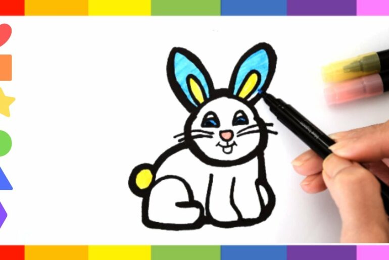 How to Draw a Cute Easter Bunny