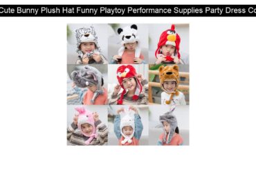 √ Best Sale 24% [OFF] Cute Bunny Plush Hat Funny Playtoy Performance Supplies Party Dress Cos Props