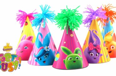 SUNNY BUNNIES - Crafty Party Hats | GET BUSY | BRAND NEW EPISODE | Cartoons for Children