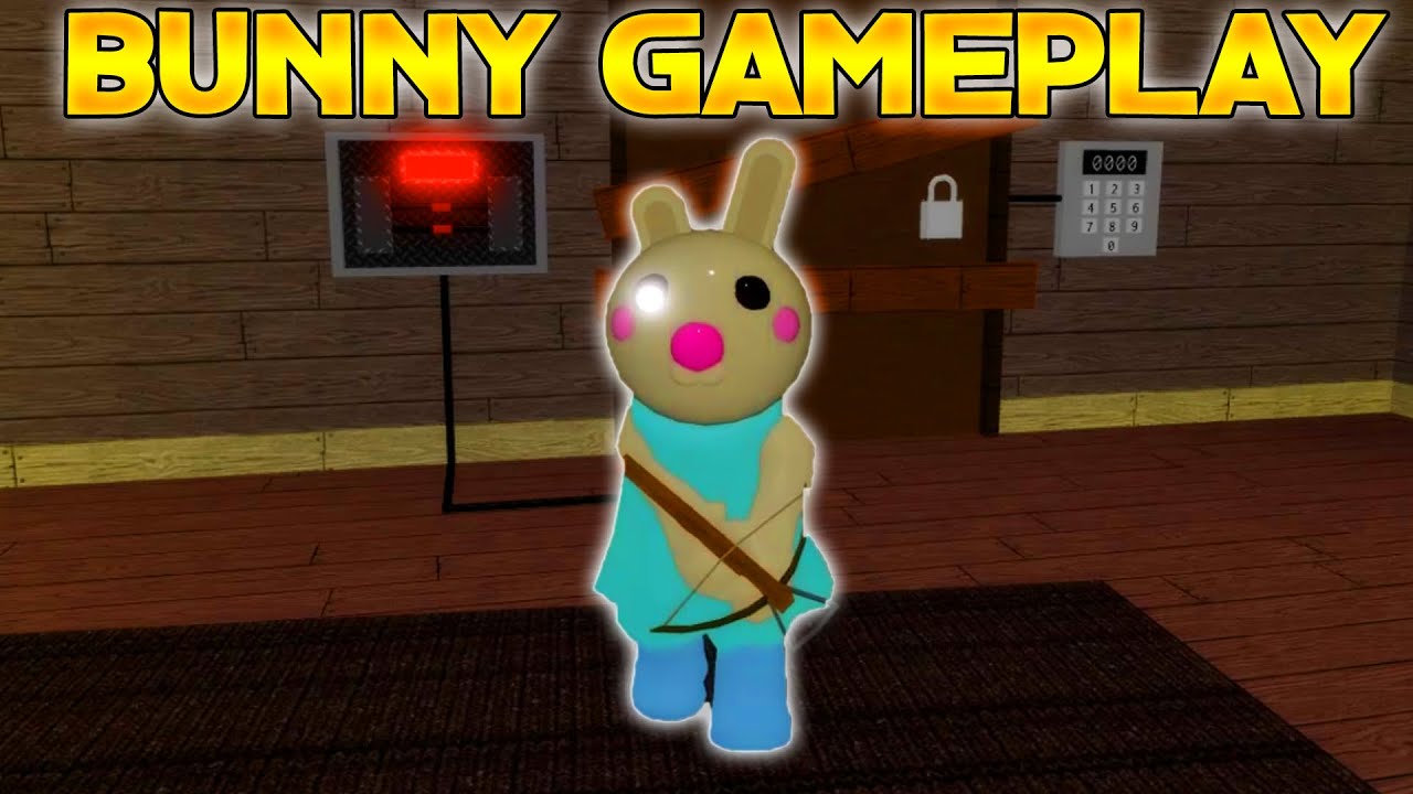 Gameplay As Bunny Skin In Piggy Alpha Roblox Rabbit Videos - skins roblox 2020