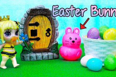 SWTAD Vids | The Easter Bunny Hides Eggs for Honey B's Peapod Babies ! Toys and Dolls Fun