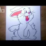 how to draw a cute bunny rabbit step by step #art-tutorial video - comment dessiner lapin facilement