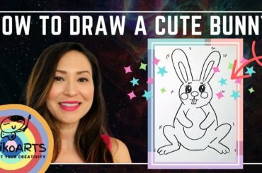 How To Draw A Cute Bunny Step-by-Step Video Instruction Lesson - Level 4