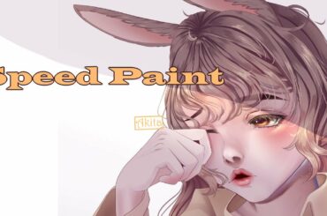 [SpeedPaint]-Cute sleepy bunny.(Commission)