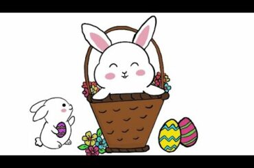 How to draw Easter Bunny  cute
