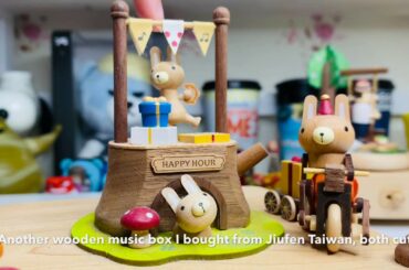 Hộp nhạc thỏ con | cute bunny wooden music box i bought from jiufen Taiwan