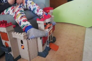 Playing with funny & cute bunny