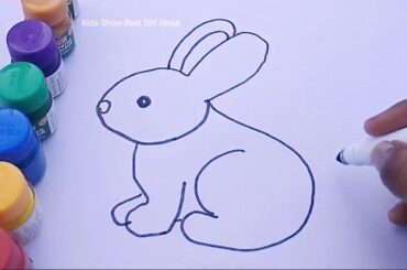 How to draw a Rabbit | Cute Rabbit Drawing for kids | Cute Drawing for kids