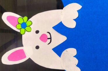 Diy.  Cute paper bunny craft for kids.