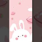 Cute pink rabbit planet
