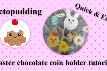 Cute crochet Bunny Easter chocolate coin bag tutorial