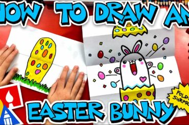 How To Draw An Easter Bunny Folding Surprise #stayhome and draw #withme