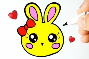 Cómo dibujar Cute Kawaii Easter Bunny ♥ Dibujos Kawaii - Dibujando para dibujar