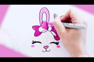 How to Draw And Color a Cute RABBIT FACE