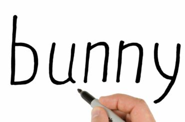 How turn word BUNNY into cartoon drawing Easter Bunny washing hands #StayHome and draw #WithMe