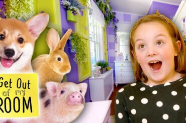 3 Room Makeovers with PUPPIES, PIGS, AND BUNNIES! 🐶🐷🐰| Get Out Of My Room | Universal Kids
