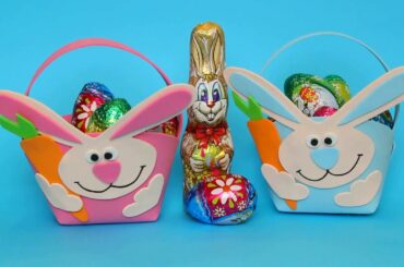 How to make an Easter Basket  - Cute Easter Bunny Basket  DIY - Easy  Easter Craft