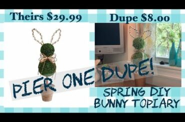 Pier One Dupe/Spring Bunny Topiary/Dollar Tree DIY/Spring Decor