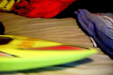 Cute Rabbit in boat.