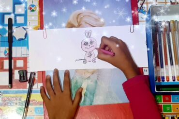 Drawing cute bunny very easily