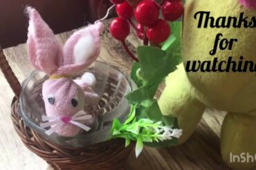 Cute bunny from old hanky ~~ Best out of waste ~~Hanky transformation into rabbit 🐰