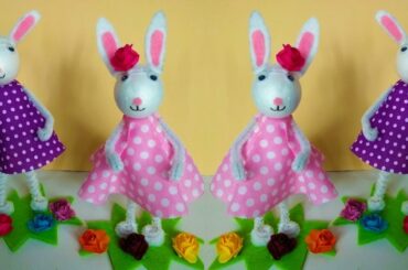 How to make an Easter bunny. Cute, DIY Easter craft idea
