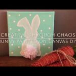 How to paint a Bunny on Canvas DIY Tutorial, SUPER cute & easy Easter and Spring Décor. Step by Step
