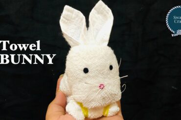 Easter Crafts | How to make a cute Bunny with a towel and paper |  DIY Easter decorations