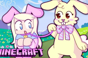 THE EASTER BUNNY CAPTURED ME!!! (Minecraft Cute Bunny Adventures)