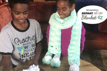 EZ Knitting Bunny Scarf Made With No Hooks or Needles ~Featuring Jonah's Hands