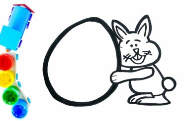 How to Draw a Cute Easter Bunny Easy  // Art for kids with Art page