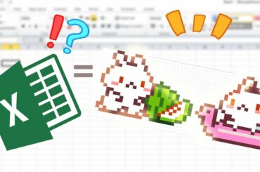 [PixelArt] Learn How To Draw Cute Rabbits In Excel Step By Step!