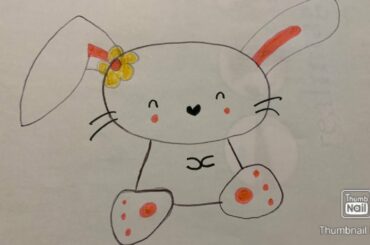 How to draw a cute Easter bunny