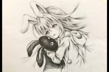 how to draw a cute manga girl in a bunny outfit