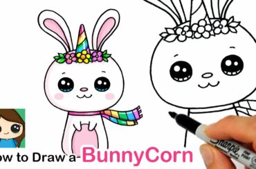 How to Draw a Bunny Unicorn 🐰🦄 Bunnycorn