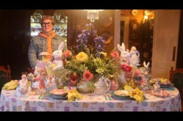 Easter Bunny Tablescape - DIY  Spring Tablescape