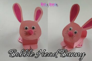 Bobble head bunny / DIY / Easy paper bunny craft  / Easter bunny craft