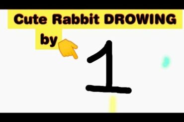 How to drow a  cute  rabbit  drowing by 1 number very easy step by step